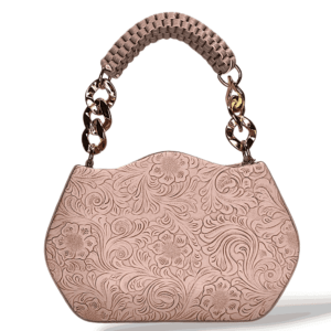 PINK ROSE GOLD LACE CHAIN PURSE FOR WOMEN AND GIRLS